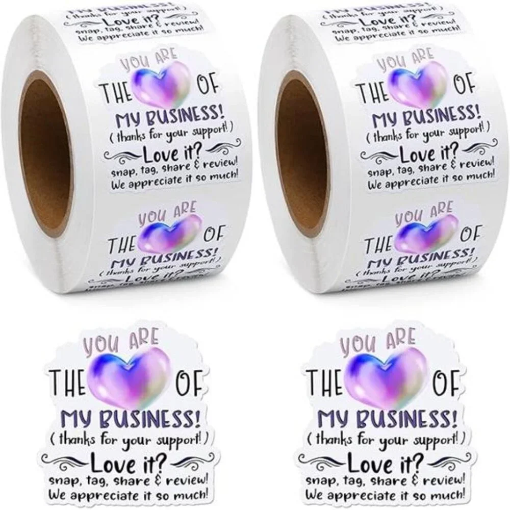 1000 Pieces 1.5'' Holographic Thank You Stickers Small Business
